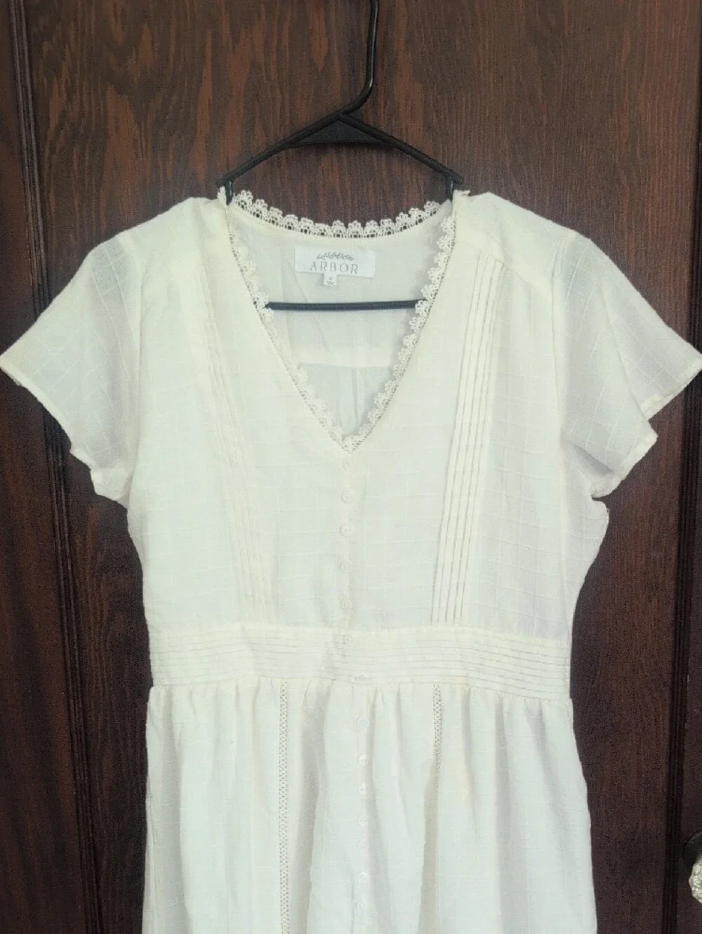 Arbor White V-Neck Tiered Maxi Dress - Picture 5 of 10